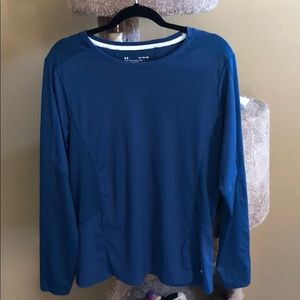 Under armour long sleeve workout top xl blue